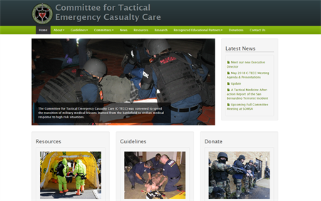 Image of website with tourniquets in use on a victim
