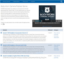 Image for BJA BWC Podcast Series Episode 10 Technology Perspective